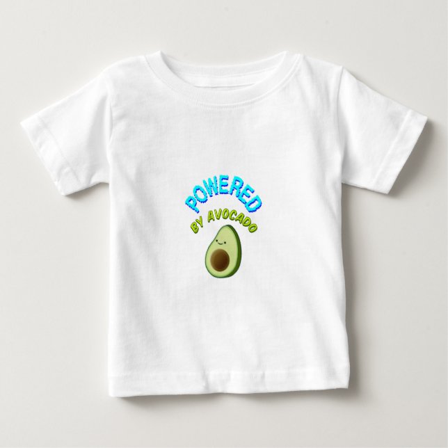 T-shirt Pour Bébé Powered by Avocado (Devant)