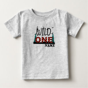 T-shirt Pour Bébé Premier 1er anniversaire d'une chemise de plaid sa