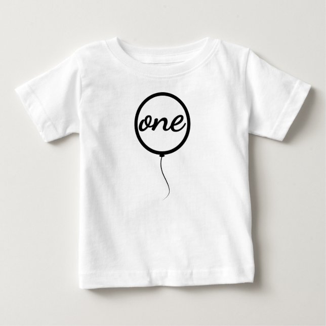 T-shirt Pour Bébé Premier anniversaire, 1er anniversaire, ballon (Devant)