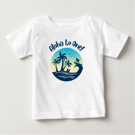 T-shirt Pour Bébé Premier Anniversaire, Aloha to One !