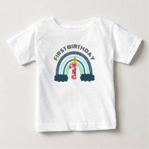 T-shirt Pour Bébé Premier anniversaire Boho Baby Girl