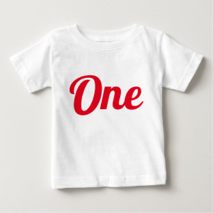 T-shirt Pour Bébé Premier anniversaire Chemise rouge bébé