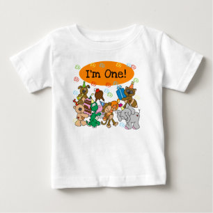 T-shirt Pour Bébé Premier anniversaire d'animaux