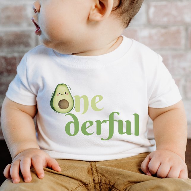 T-shirt Pour Bébé Premier anniversaire d'avocat Onederful (Onederful Avocado 1st Birthday Baby T-Shirt)