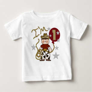 T-shirt Pour Bébé Premier anniversaire de cowboy