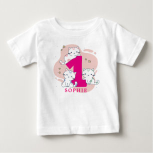 T-shirt Pour Bébé Premier anniversaire de filles mignonnes
