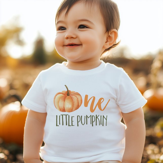 T-shirt Pour Bébé Premier anniversaire de One Little Pumpkin Baby (Créateur téléchargé)