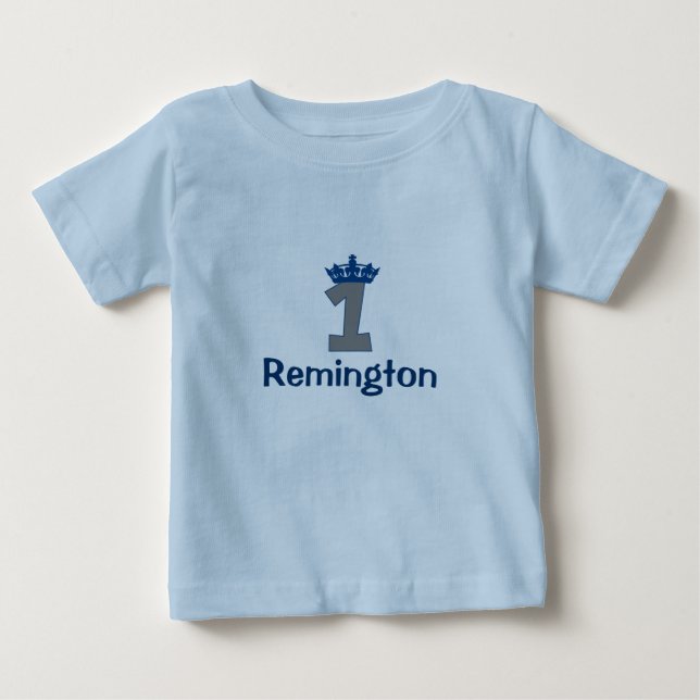 T-shirt Pour Bébé premier anniversaire de petit prince (Devant)