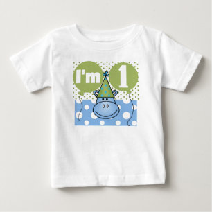 T-shirt Pour Bébé Premier anniversaire d'hippopotame