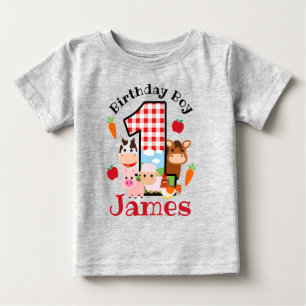 T-shirt Pour Bébé Premier anniversaire d'un animal de ferme    Barny