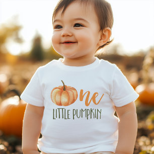 T-shirt Pour Bébé Premier anniversaire d'un bébé petit Citrouille
