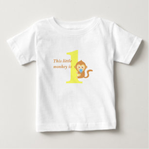 T-shirt Pour Bébé Premier anniversaire, le petit singe est un