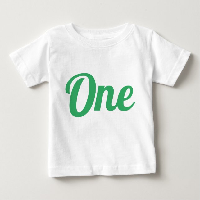 T-shirt Pour Bébé Premier Anniversaire Vert (Devant)