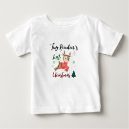 T-shirt Pour Bébé Premier Noël de Tiny Reindeer