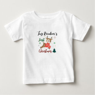 T-shirt Pour Bébé Premier Noël de Tiny Reindeer