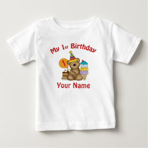 T-shirt Pour Bébé Premier ours de l'anniversaire du bébé