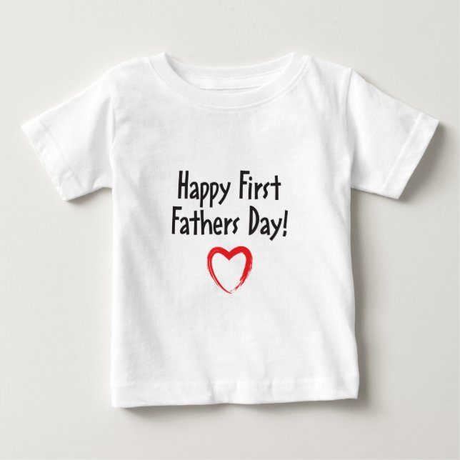 T-shirt Pour Bébé Premier papa heureux de fête des pères ! (Devant)