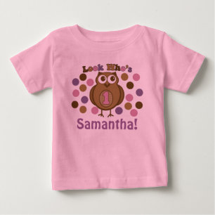 T-shirt Pour Bébé Premier regard de fille d'anniversaire qui est une