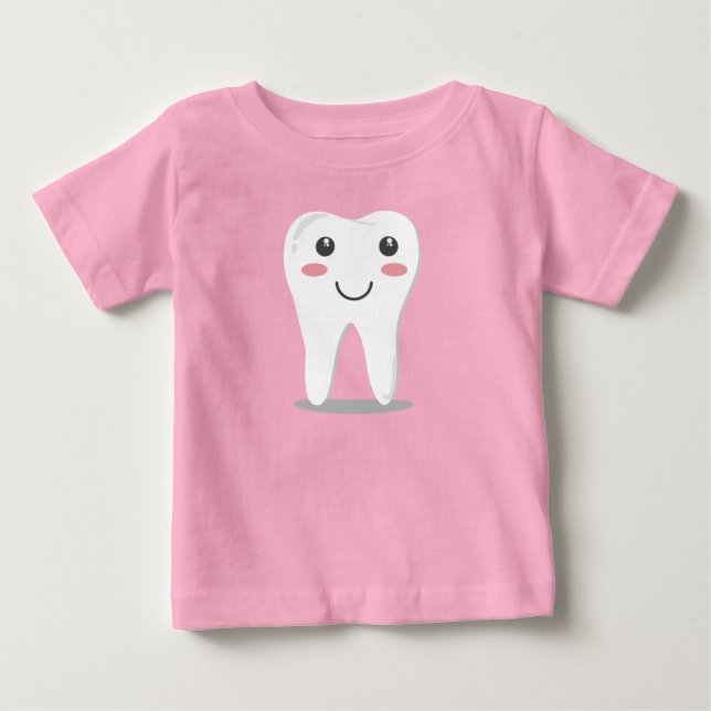 T-shirt Pour Bébé Premier T-shirt de bébé de la dent du bébé (Devant)