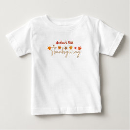 T-shirt Pour Bébé Premier Thanksgiving de bébé personnalisé
