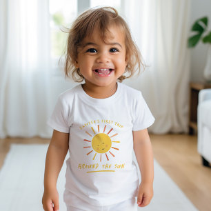 T-shirt Pour Bébé Premier Tour Autour du Soleil Enfants 1er Annivers