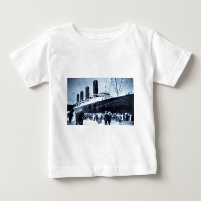 T-shirt Pour Bébé Premier voyage du Lusitania de RMS, 13 Septemeber (Devant)