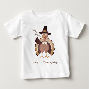 T-shirt Pour Bébé Première chemise d'action de grâce du bébé