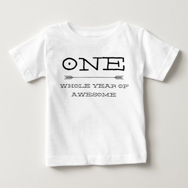 T-shirt Pour Bébé Première chemise d'anniversaire (Devant)
