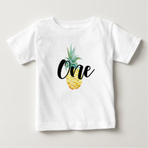 T-shirt Pour Bébé Première chemise d'anniversaire d'ananas