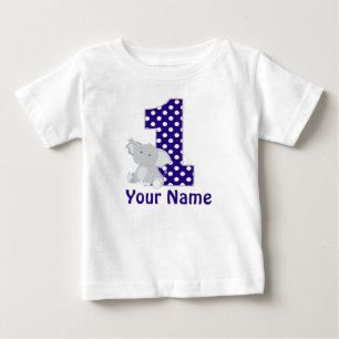 T-shirt Pour Bébé Première chemise personnalisée d'éléphant