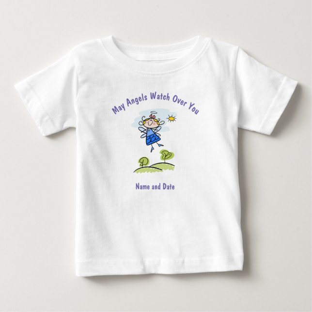 T-shirt Pour Bébé Première communion de bébé, baptême, photo de godc (Devant)