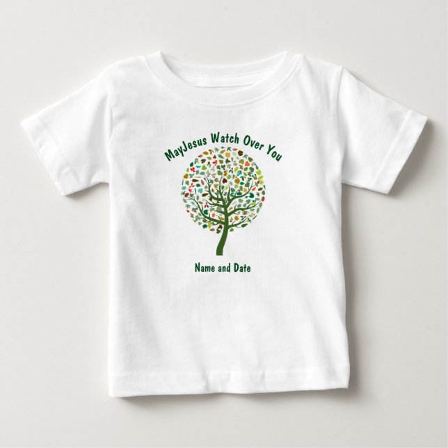T-shirt Pour Bébé Première communion de bébé, baptême, photo de godc (Devant)