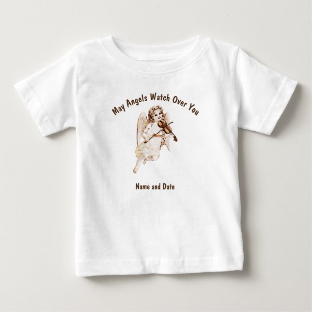 T-shirt Pour Bébé Première communion de bébé, baptême, photo de godc (Devant)
