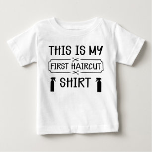 T-shirt Pour Bébé première coupe de cheveux drôle souvenir