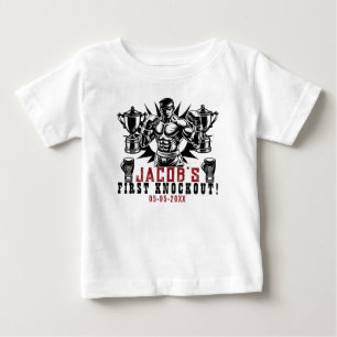 T-shirt Pour Bébé Première fête d'anniversaire de boxe Knockout