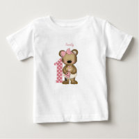 Première fille d'anniversaire Teddy Ours avec T-sh