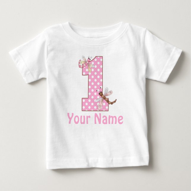 T-shirt Pour Bébé Première libellule d'anniversaire (Devant)