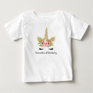T-shirt Pour Bébé Première Parties scintillant de tenue d'anniversai