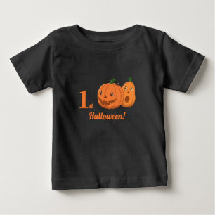 T-shirt Pour Bébé Premiers citrouilles d'Halloween de bébé