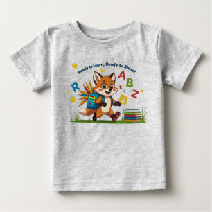 T-shirt Pour Bébé "Prêt à apprendre, prêt à briller !" - Cute Kinder