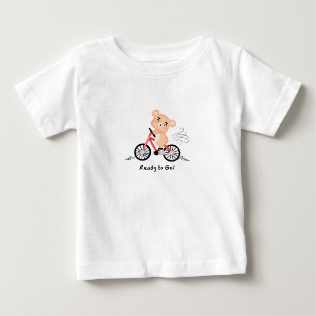T-shirt Pour Bébé Prêt à partir Drôle  (Devant)