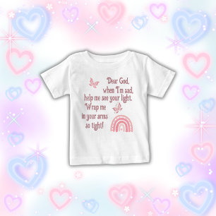 T-shirt Pour Bébé Prière chrétienne pour enfants rose