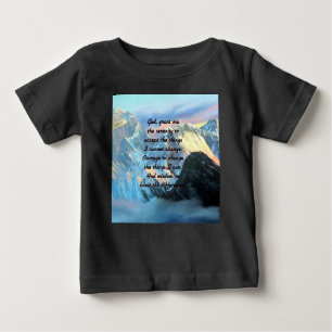 T-shirt Pour Bébé Prière Sérénité Avec Vue Panoramique Mont Everest