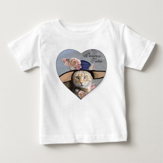 T-SHIRT POUR BÉBÉ PRINCESS TATUS /ELEGANT CAT, GRAND DIVA CASQUETTE  (Devant)