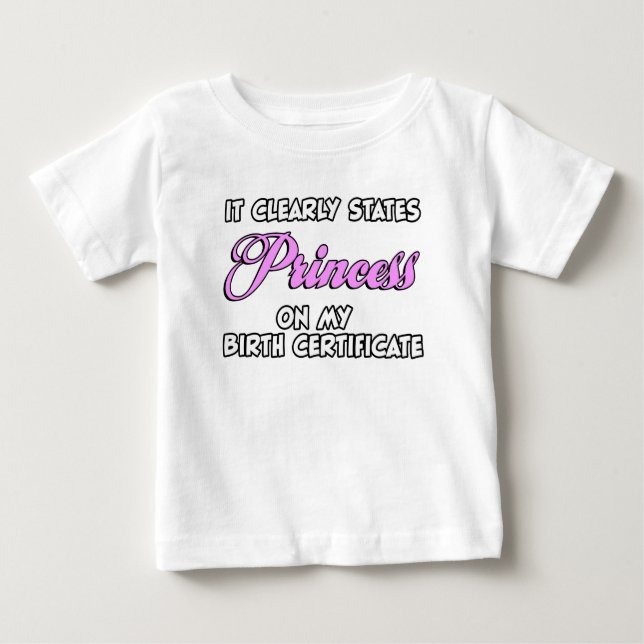T-shirt Pour Bébé Princesse (Devant)