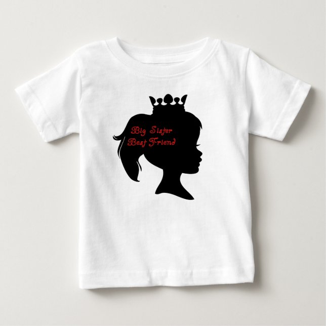 T-shirt Pour Bébé Princesse Big Soeur Meilleur Ami (Devant)