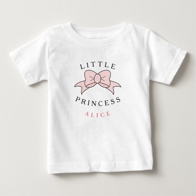 T-shirt Pour Bébé Princesse Moderne Bébé Fille Personnalisée (Devant)