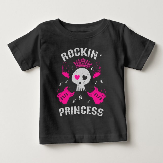 T-shirt Pour Bébé Princesse Rock (Devant)