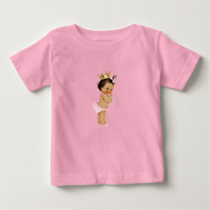 T-shirt Pour Bébé Princesse Rose & Or 