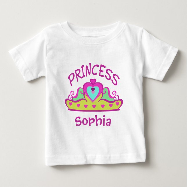 T-shirt Pour Bébé Princesse, Sophia (Devant)